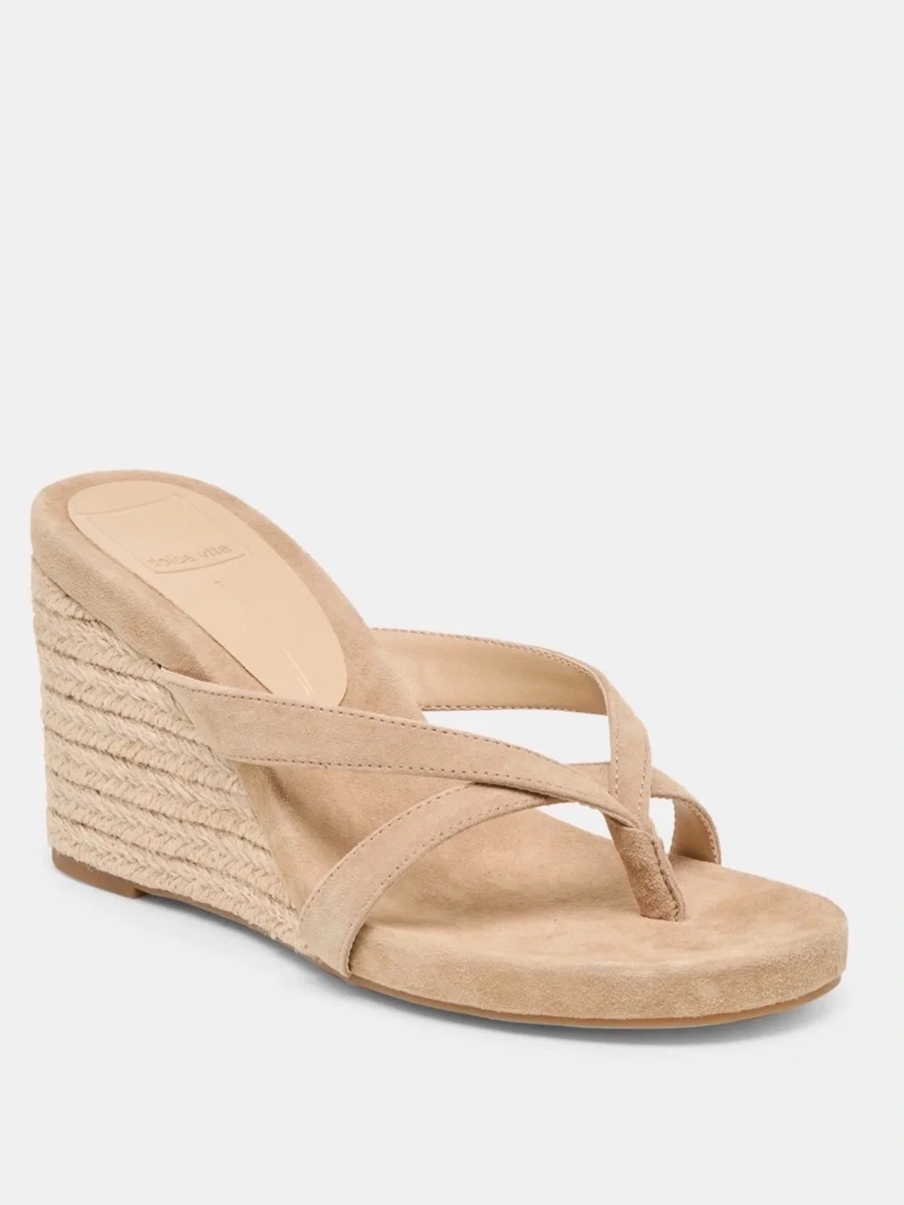 Dolce Vita Helan Espadrille Wedges in Camel Suede; Size 8 - Picture 2 of 16